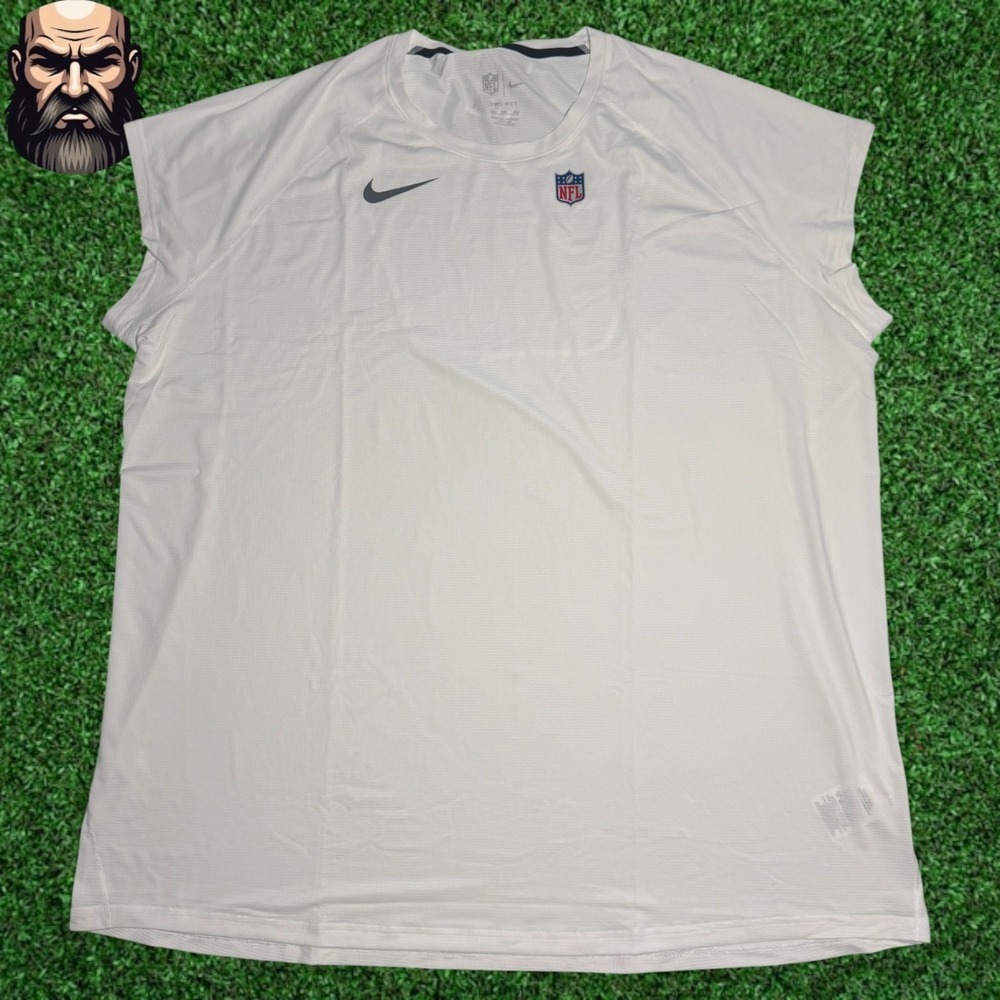 Nike NFL On Field Player Issued Dri-Fit 1/2 Sleeve Shirt CW6305-100 Men Size 4XL